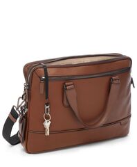 Портфель тонкий кожаный Sycamore/Cognac