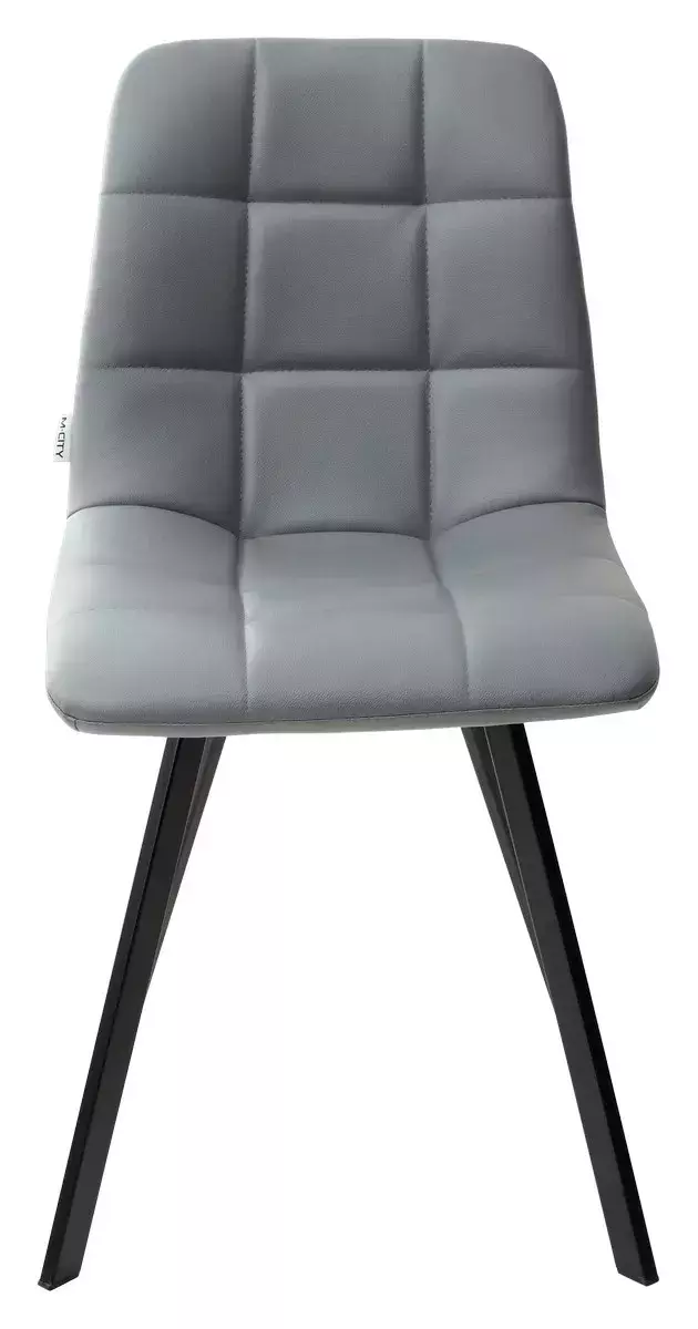 Стул CHILLI SQUARE HK017-12 серый джинсовый, PU/ черный каркас М-City