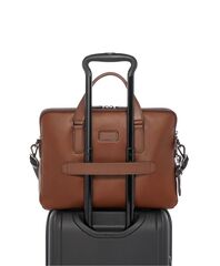 Портфель тонкий кожаный Sycamore/Cognac