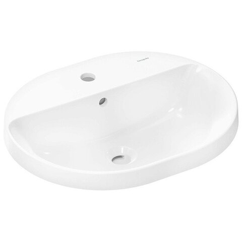 Hansgrohe 60161450 Xuniva U Раковина встраиваемая 550х450 с отверстием под смеситель и переливом, белый