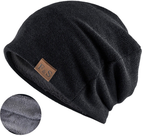 Картинка шапка-бини Skully Wear YZM-760-F black - 1