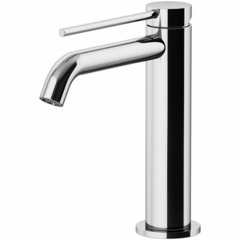 GATTONI CIRCLE TWO 9144/91C0 Смеситель для раковины высоки 177 мм, на 1 отверстие, излив 135 мм, с донным клапаном, цвет хром фото