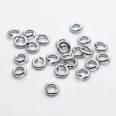 Колечки соединительные, цвет серебро (родий), размер 5*1,2 мм, цена за 3 грамма