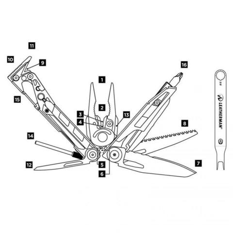Мультитул Leatherman Mut, 16 функций, нейлоновый чехол (850112N) | Multitool-Leatherman.Ru