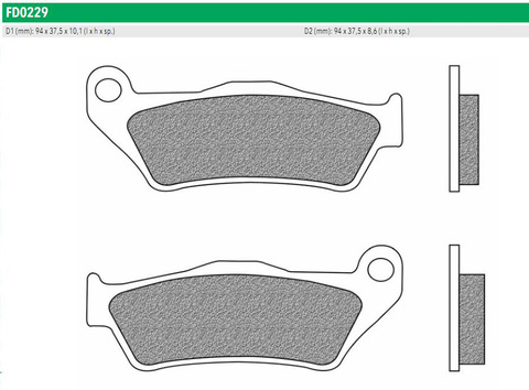 Тормозные колодки NEWFREN FD0229 BT для BMW, MOTO GUZZI, VICTORY (FDB2039P)