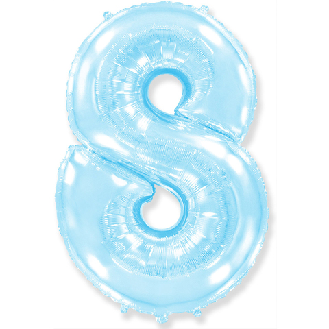 Цифра "8" Голубой