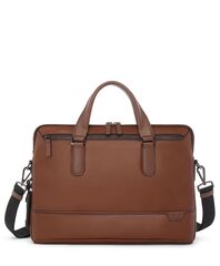 Портфель тонкий кожаный Sycamore/Cognac