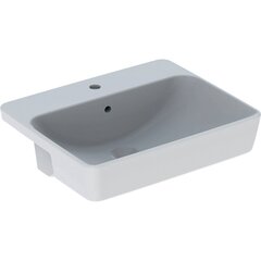 Geberit VariForm Раковина полувстраиваемая в столешницу квадратной формы, 55х45 см, с отв. под смеситель, с отв. перелива фото