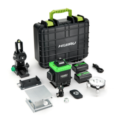 Профессиональный лазерный уровень\нивелир HIBIRU Omnitronic 4D 16 линий 360 градусов, зеленый луч, откалиброван, гарантия, пульт