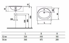 УМЫВАЛЬНИК ROCA ADORA 52