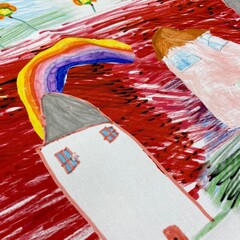 Платок шёлковый принт майолика 88*88 арт.П07