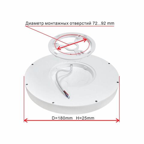 Потолочный светодиодный светильник Citilux Бейсик CL738121N