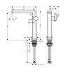 Hansgrohe 73070140 Tecturis E Смеситель для раковины 240 Fine, однорычажный, CoolStart, с клапаном push-op