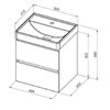 Aquanet 337958 Тумба Вега 2.0 50 2 ящ. цв.мисти грин (337958)