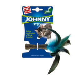 JOHNNY STICK игрушка для кошек Спрессованная кошачая мята с пером
