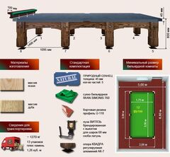 Бильярдный стол для русской пирамиды 