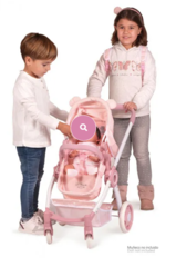 DeCuevas Коляска-трансформер для кукол 3 в 1 серии Литл Пет 70см (80539)