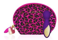 Фиолетовый вибратор Lovely Leopard - 12 см. - 