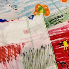 Платок шёлковый принт майолика 88*88 арт.П07