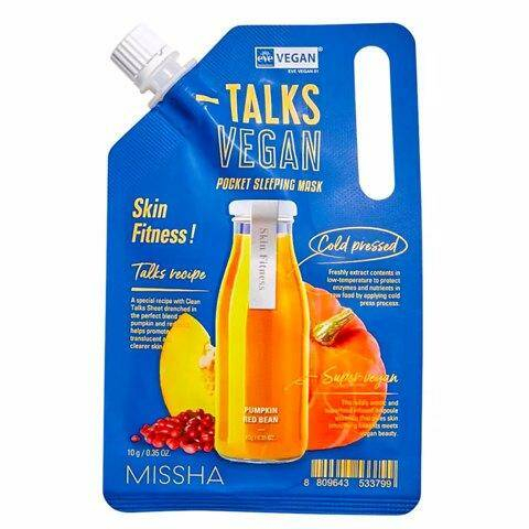 Missha TV Маска для лица ночная Talks Vegan Squeeze Pocket Sleeping Mask Skin Smoother