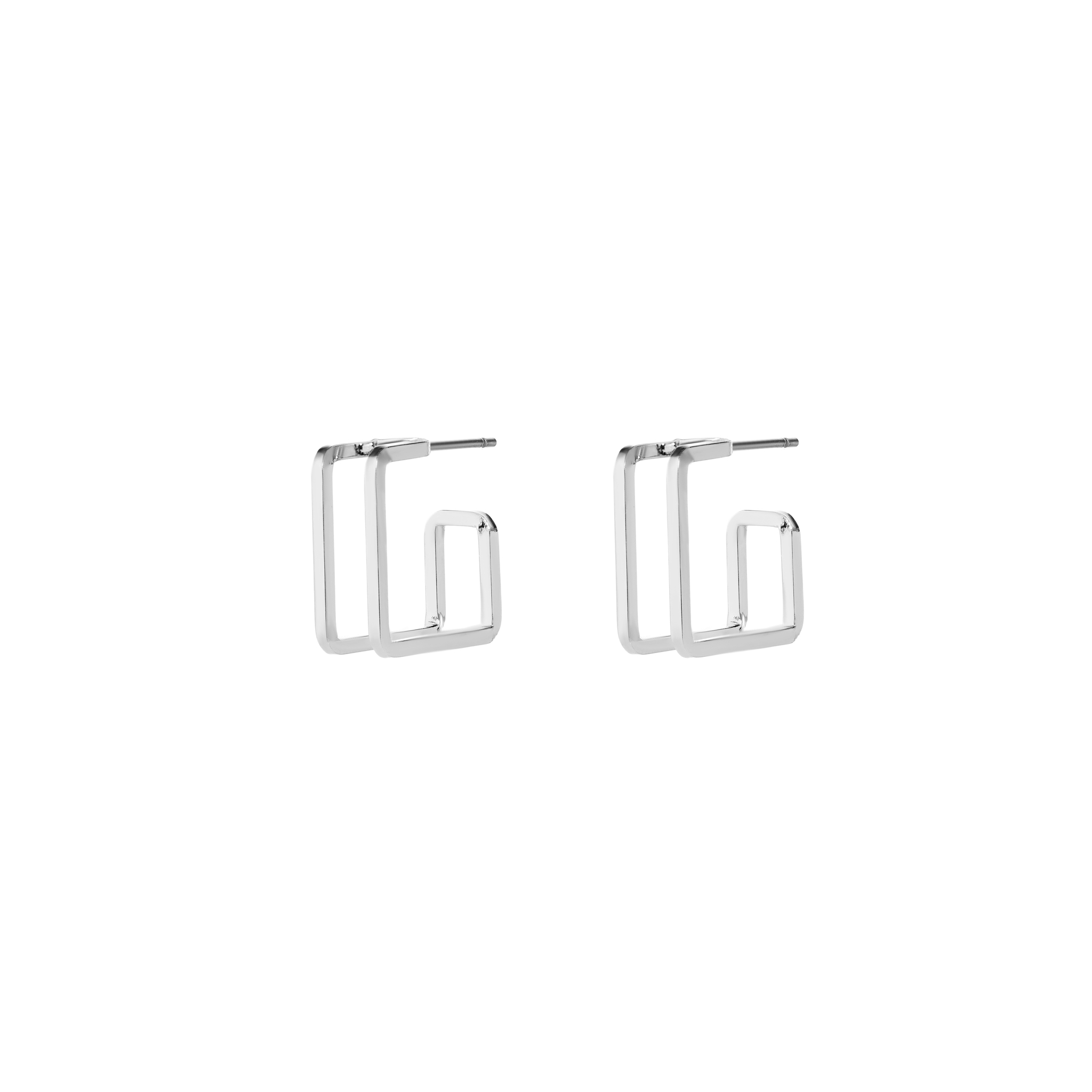 

Серьги Silver Double Square Earrings