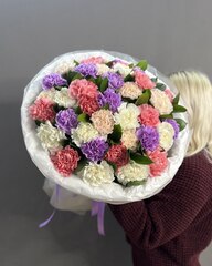 Букет с 39 диантусами в "облачке"