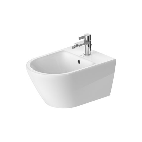 Duravit D-Neo Биде подвесное 370x540 мм, с переливом, с 1 отв под смеситель,  с WonderGliss, цвет: белый 22941500001