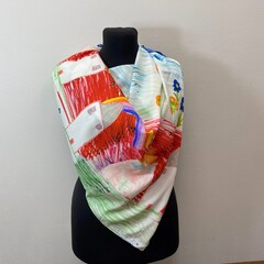 Платок шёлковый принт майолика 88*88 арт.П07