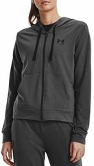 Женская теннисная куртка Under Armour Women's UA Rival Terry Full-Zip Hoodie - jet gray/black