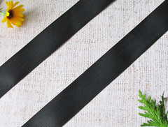 Лента репсовая матовая, ш. 3 см, чёрный