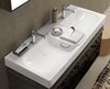 Раковина Geberit Citterio: B=120см, T=50см, Отверстие под смеситель=Левое и правое, Перелив=Без, Белый / Специальное керамическое покрытие KeraTect