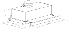 Вытяжка LEX Hubble 2M 600 Inox - схема