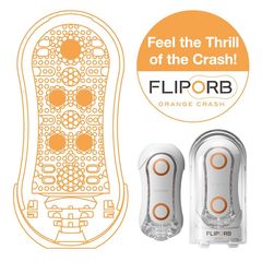 Мастурбатор Tenga FLIP ORB ORANGE CRASH - 