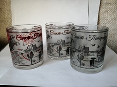 Кружка 300 мл стекло с видами Петербурга.