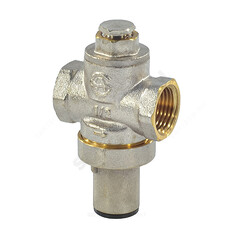 Регулятор давления поршневой латунь 2002-02 Ду 20 Ру16 3/4" ВР Рн=1 - 6бар с выходом под манометр Aquasfera 2002-02