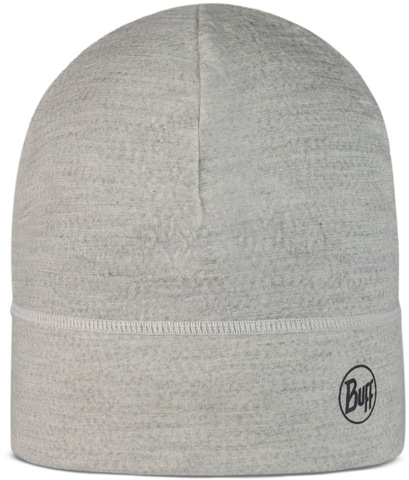 Тонкая шерстяная шапка Buff Merino Lightweight Hat Solid Cloud фото 2
