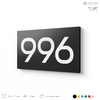 Номер на дверь 996, табличка на дверь для офиса, квартиры, кабинета, аудитории, склада, черная 120х70 мм, Айдентика Технолоджи