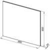Aquanet 253908 Зеркало Lino 90 белый матовый (253908)