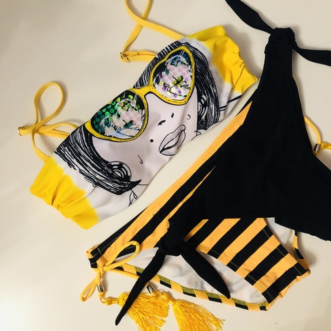 Купальник GLASSES YELLOW