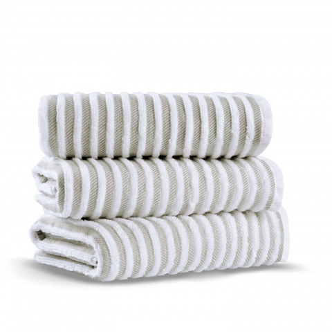 Полотенце 50x90 L'appartement Terry Stripe white/warm grey белый/дым