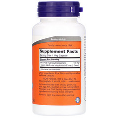 Now Foods, 5-HTP, 100 мг, 60 вегетарианских капсул