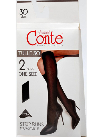 Гольфы с тюлевым эффектом Tulle 30 (2 пары) Conte