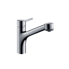 Смеситель для кухни с выдвижным изливом Hansgrohe M52 73860800 фото