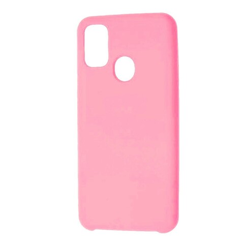 Силиконовый чехол Silicone Cover для Samsung Galaxy А21s (Королевский розовый)