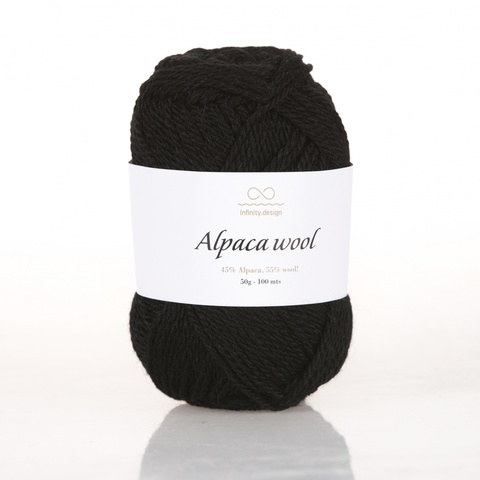 Пряжа Infinity Alpaca Wool 1099 черный