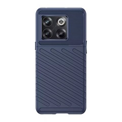 Чехол синего цвета с рельефной фактурой для смартфона Oneplus 10T, мягкий отклик кнопок, серии Onyx от Caseport
