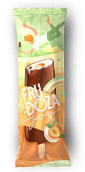 Белорусское мороженое "Frudoza Joy" сливочное 65 г. Йогурт-абрикос ...