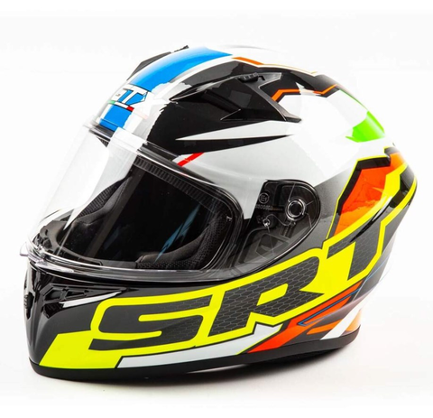 Шлем (интеграл) GTX 578 черно/белый/оранжевый XXL