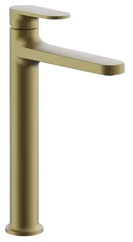 Смеситель для раковины высокий BELZ B11713-5 латунь, брашированное золото