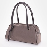 Сумка Саломея 501 эко-замша серый шоколад